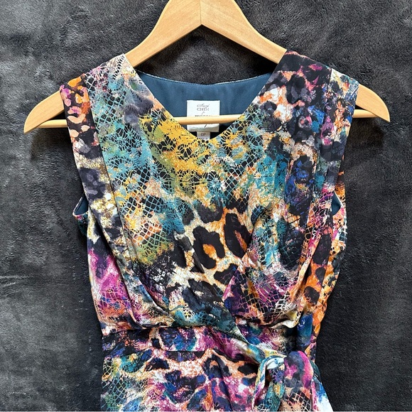 Suzi Chin for Maggy Boutique Fun Colorful Animal Print DresS Size 0P - Picture 5 of 11